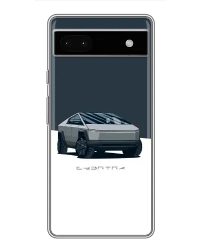 Чохол для Google Pixel 6a з картинкою «Сріблястий Cybertruck Tesla»