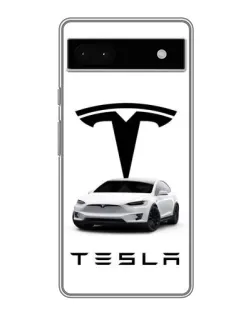 Чохол для Google Pixel 6a з картинкою «Tesla White Style»
