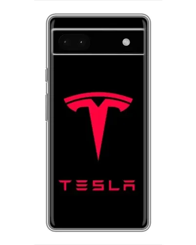 Чохол для Google Pixel 6a з картинкою «Tesla Red Logo»