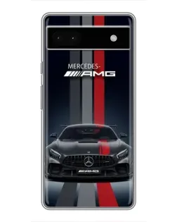 Чохол для Google Pixel 6a з картинкою «Mercedes — білий карбон»
