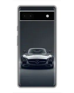 Чехол для Google Pixel 6a с картинкой «Mercedes на черном»