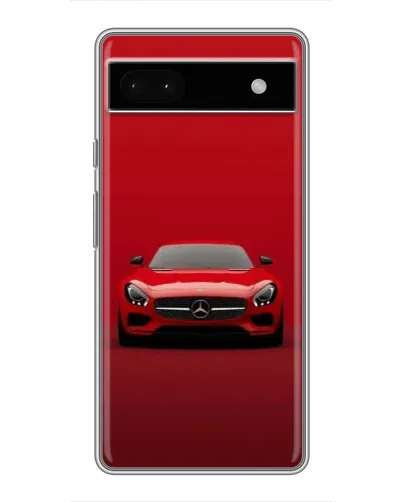 Чехол для Google Pixel 6a с картинкой «Красный Mercedes AMG»