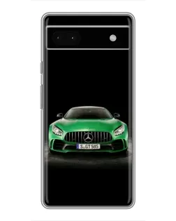 Чохол для Google Pixel 6a з картинкою «Mercedes — неоновий лого»