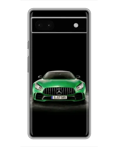 Чохол для Google Pixel 6a з картинкою «Mercedes — неоновий лого»