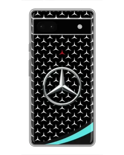 Чохол для Google Pixel 6a з картинкою «Mercedes — бірюзовий акцент»
