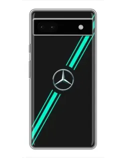 Чехол для Google Pixel 6a с картинкой «Спортивные линии Mercedes»