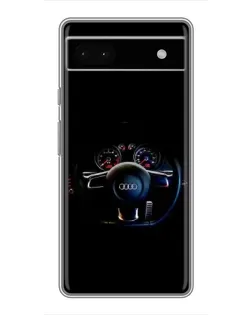 Чохол для Google Pixel 6a з картинкою «Салон Audi — кермо»