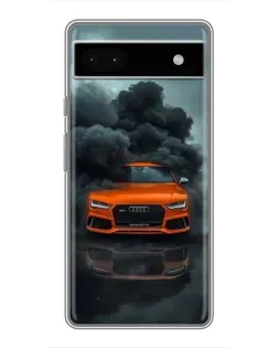 Чохол для Google Pixel 6a з картинкою «Audi у хмарах диму»
