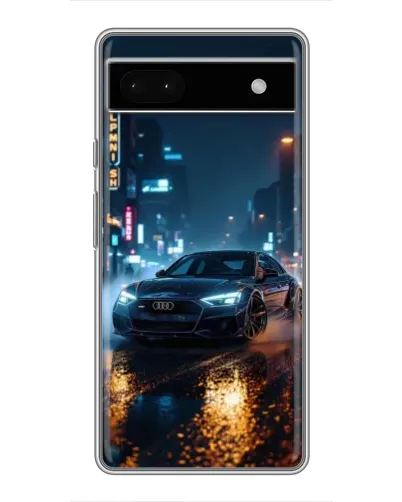Чохол для Google Pixel 6a з картинкою «Нічне місто та Audi»