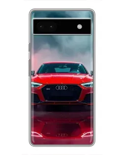 Чохол для Google Pixel 6a з картинкою «Audi RS — червоний стиль»