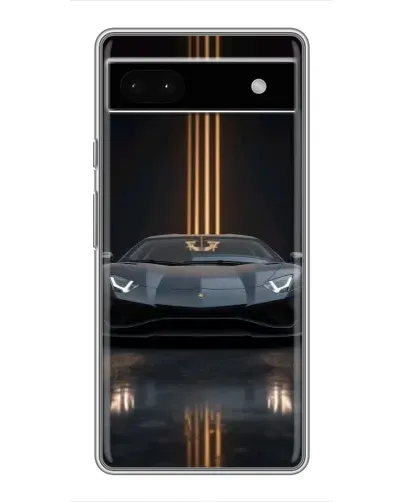 Чохол для Google Pixel 6a з картинкою «Lamborghini золоті лінії»