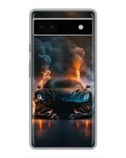 Чохол для Google Pixel 6a з картинкою «Lamborghini димна естетика»