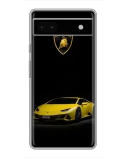 Чохол для Google Pixel 6a з картинкою «Lamborghini жовтий акцент»