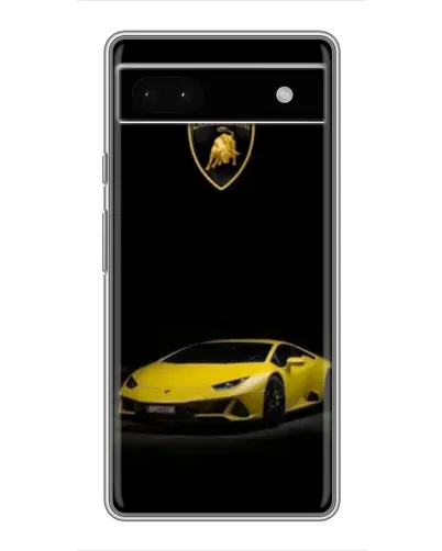 Чохол для Google Pixel 6a з картинкою «Lamborghini жовтий акцент»