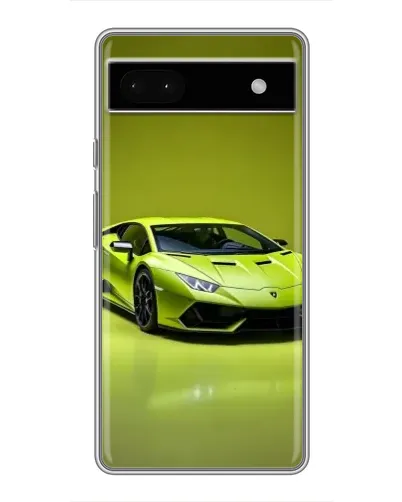 Чохол для Google Pixel 6a з картинкою «Салатовий Lamborghini Huracan»