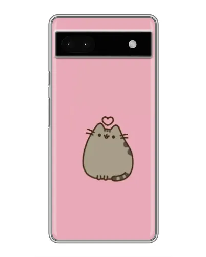 Чохол для Google Pixel 6a з картинкою «Pusheen серце»