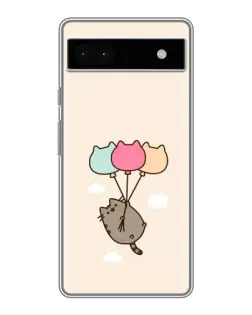 Чехол для Google Pixel 6a с картинкой «Пушин на шариках»