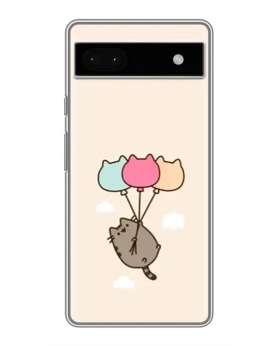 Чехол для Google Pixel 6a с картинкой «Пушин на шариках»