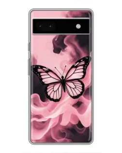 Чехол для Google Pixel 6a с картинкой «Бабочка в дыму»