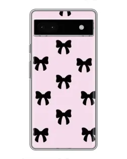Чохол для Google Pixel 6a з картинкою «Чорні банти Coquette»