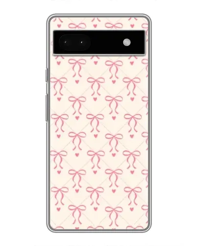 Чохол для Google Pixel 6a з картинкою «Рожеві бантики Coquette»