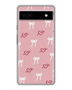 Чохол для Google Pixel 6a з картинкою «Серця та банти»