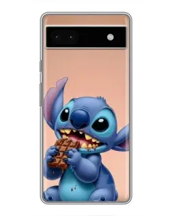 Чохол для Google Pixel 6a з картинкою «Стіч їсть шоколад»