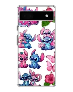 Чохол для Google Pixel 6a з картинкою «Стікери Stitch та Angel»