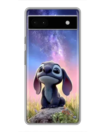 Чехол для Google Pixel 6a с картинкой «Стич на рассвете»