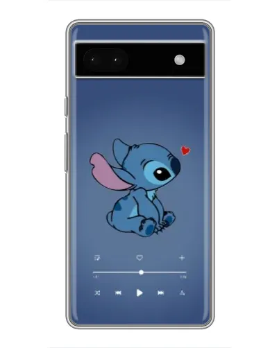 Чехол для Google Pixel 6a с картинкой «Музыкальный Stitch»