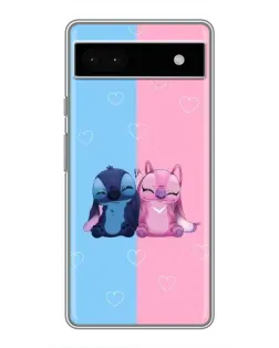 Чохол для Google Pixel 6a з картинкою «Stitch та Angel Love»
