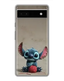 Чохол для Google Pixel 6a з картинкою «Стіч на чоричневому фоні»