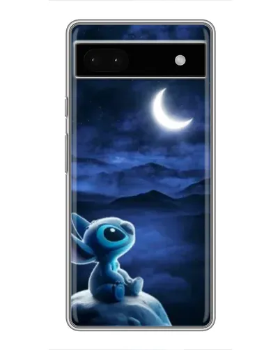 Чехол для Google Pixel 6a с картинкой «Лунная ночь Стича»
