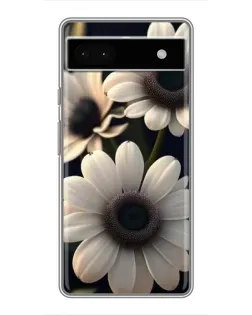 Чехол для Google Pixel 6a с картинкой «Белые маргаритки макро»