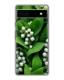 Чехол для Google Pixel 6a с картинкой «Ландыши в зелени»