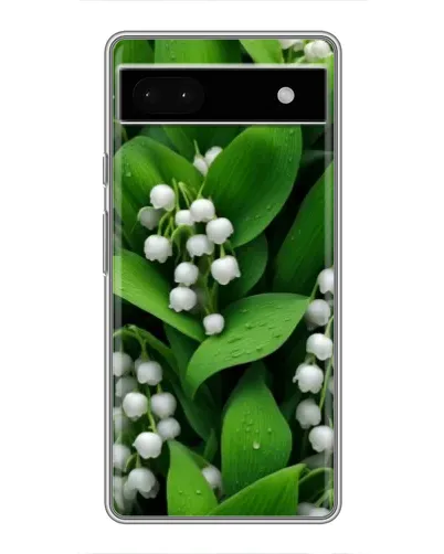 Чехол для Google Pixel 6a с картинкой «Ландыши в зелени»