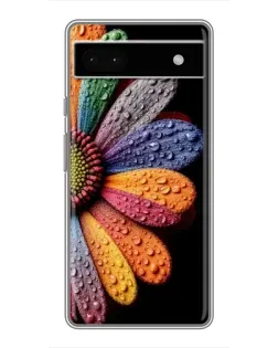 Чехол для Google Pixel 6a с картинкой «Радужный цветок»
