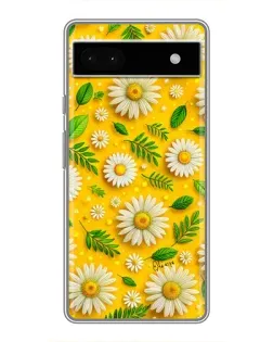 Чехол для Google Pixel 6a с картинкой «Ромашковое солнце»