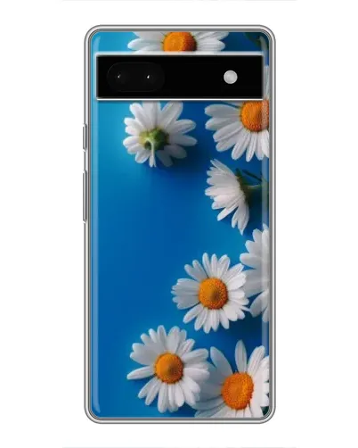 Чехол для Google Pixel 6a с картинкой «Белоснежные маргаритки»