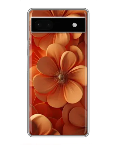 Чехол для Google Pixel 6a с картинкой «Оранжевый макро цветок»