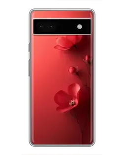 Чехол для Google Pixel 6a с картинкой «Маковые соцветия»