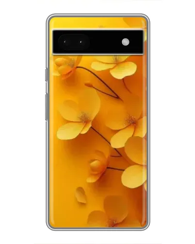 Чехол для Google Pixel 6a с картинкой «Золотые лепестки»