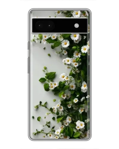 Чехол для Google Pixel 6a с картинкой «Ветка мелких белых цветов»