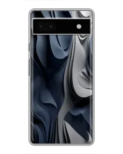 Чохол для Google Pixel 6a з картинкою «Об'ємні сині складки»