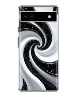 Чохол для Google Pixel 6a з картинкою «Чорно-біла спіраль»