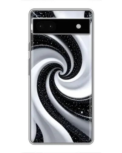 Чохол для Google Pixel 6a з картинкою «Чорно-біла спіраль»