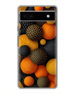 Чохол для Google Pixel 6a з картинкою «Об'ємні помаранчеві сфери»