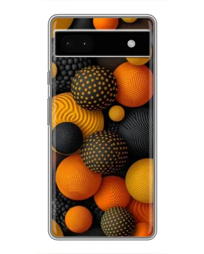Чохол для Google Pixel 6a з картинкою «Об'ємні помаранчеві сфери»