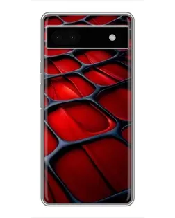 Чохол для Google Pixel 6a з картинкою «Червона глянцева сітка»