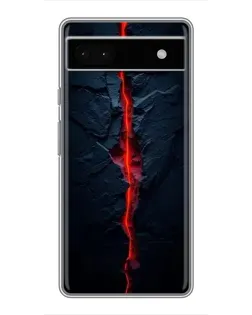 Чохол для Google Pixel 6a з картинкою «Червона лавова тріщина»